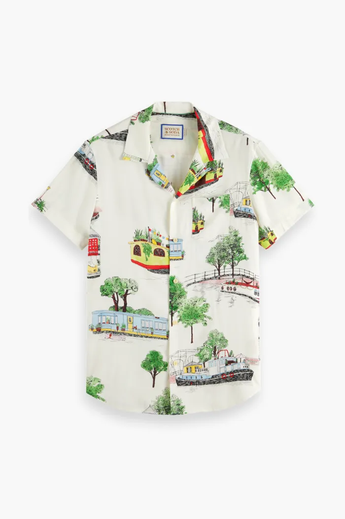 Scotch & Soda Canal Boats Printed Shirt