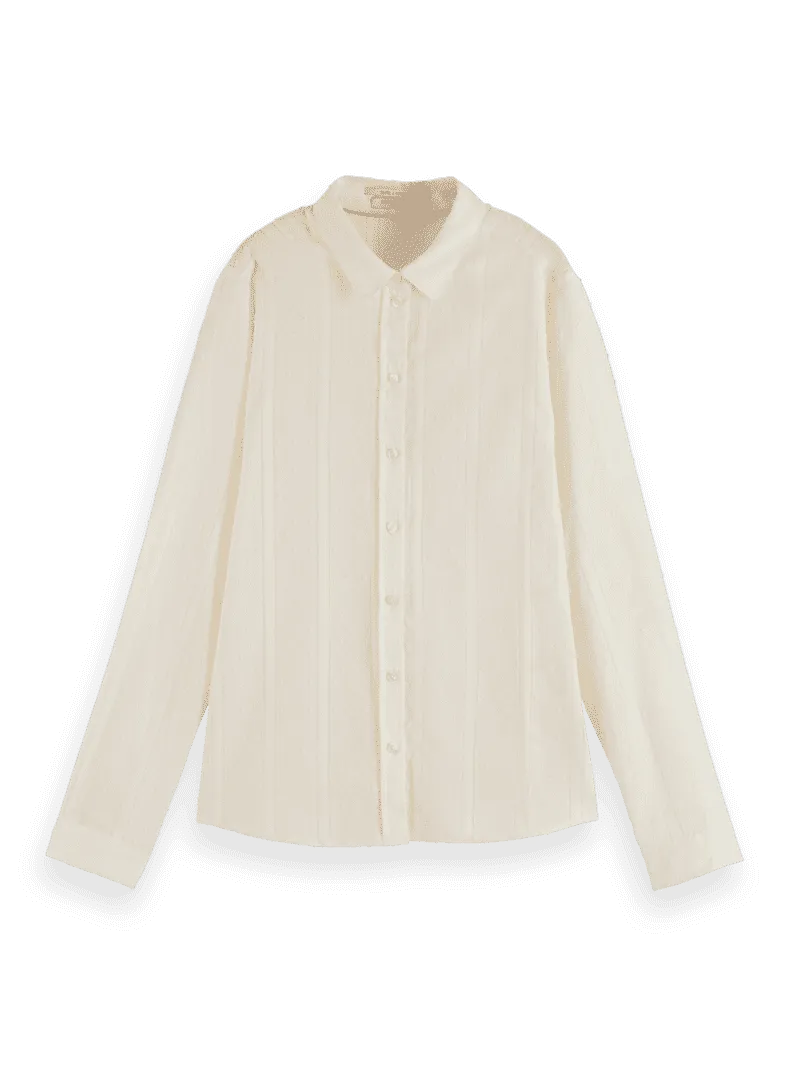 Scotch & Soda Cotton Dobby Reg Fit Shirt