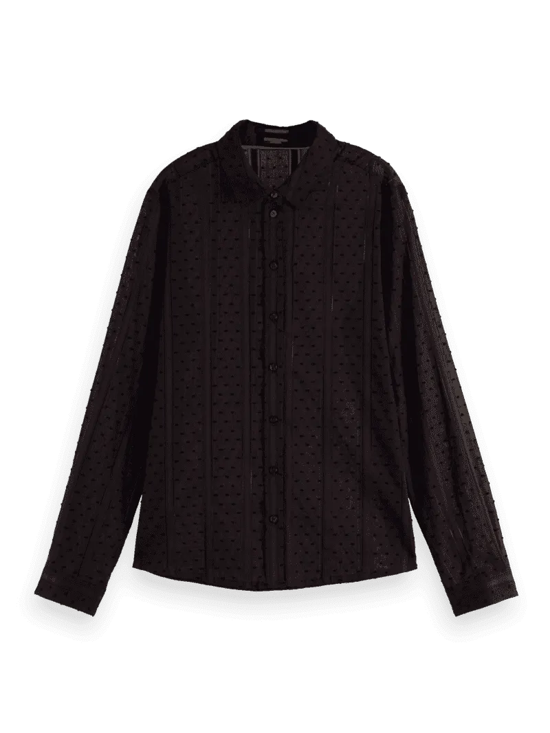 Scotch & Soda Cotton Dobby Reg Fit Shirt