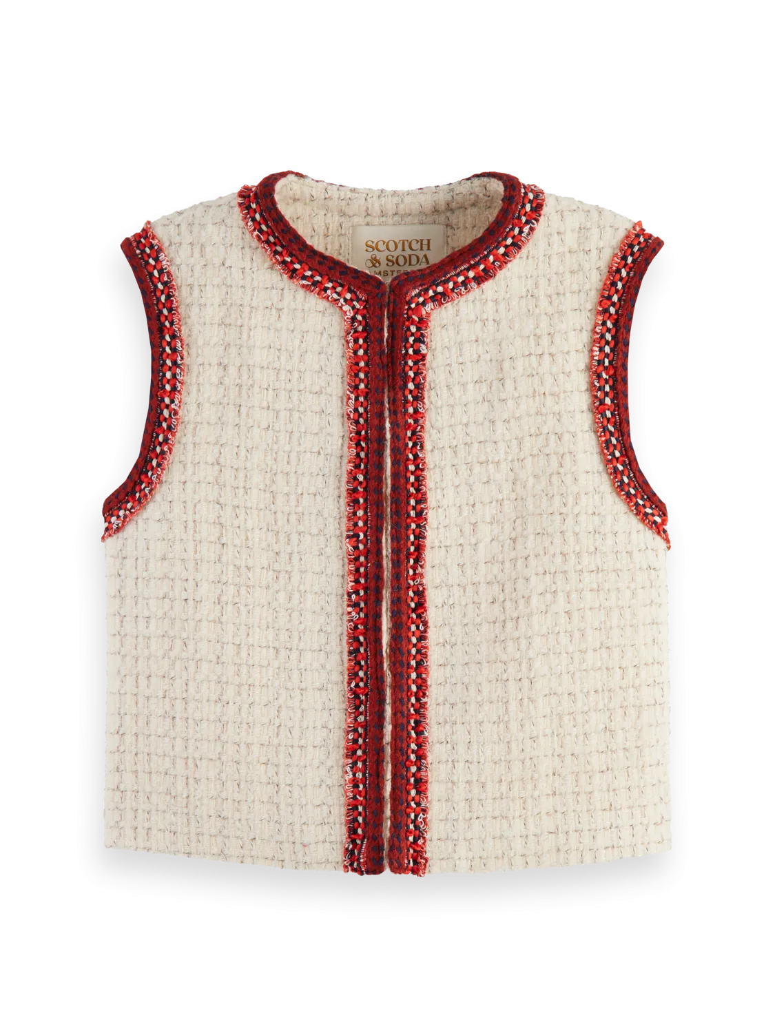 Scotch & Soda Cropped Gilet Wool Blend