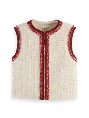 Scotch & Soda Cropped Gilet Wool Blend