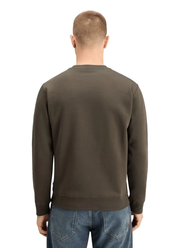 Scotch & Soda Embroidered Sweatshirt / Coffee