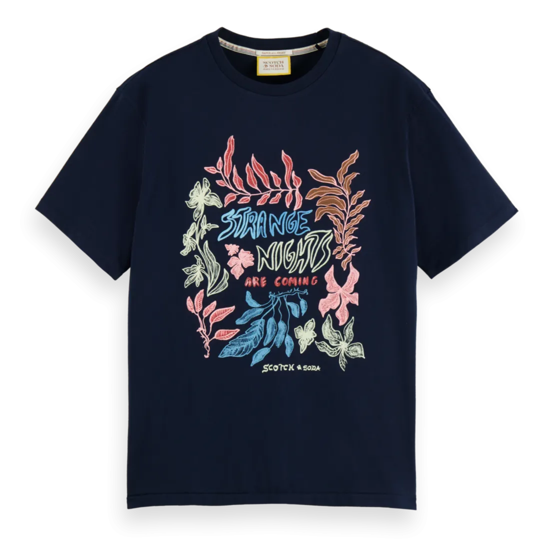 Scotch & Soda Festival Flower AWT Tee - NAVY