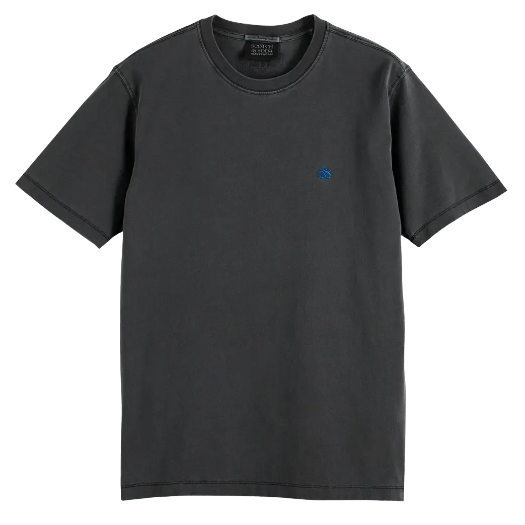 Scotch & Soda Garment Dye Logo Embroidery Tee