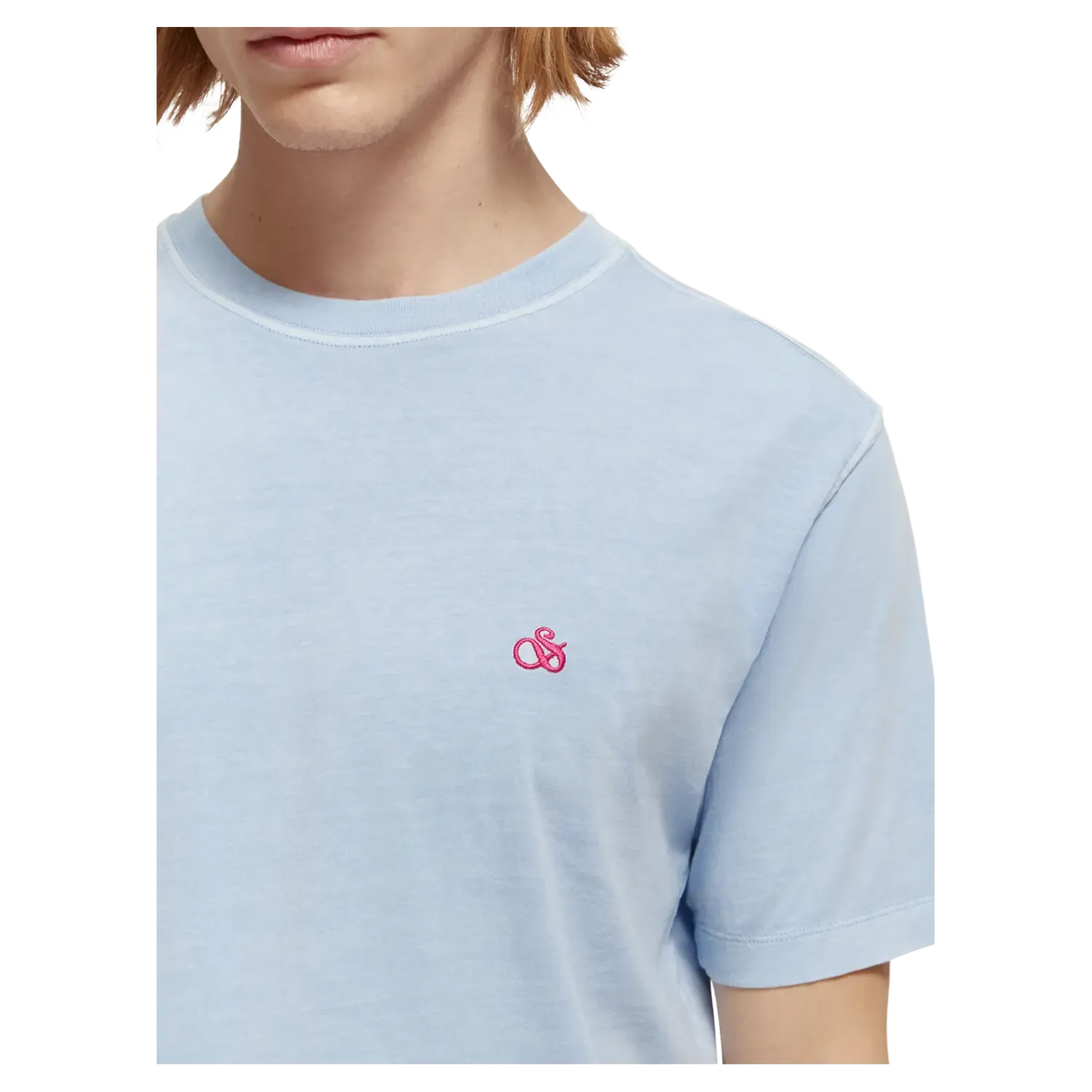 Scotch & Soda Garment Dye Logo Embroidery Tee