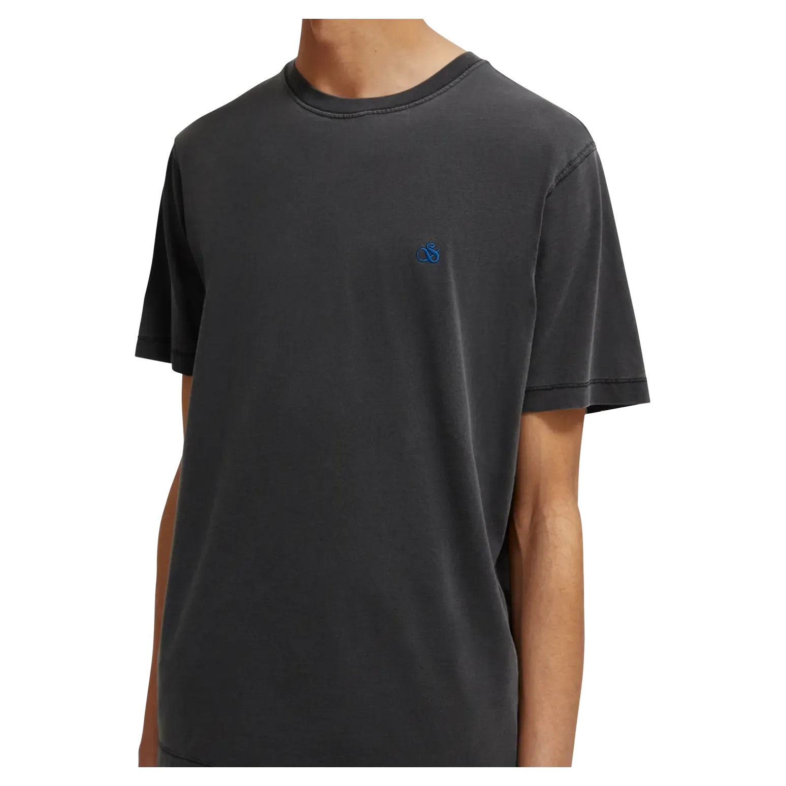 Scotch & Soda Garment Dye Logo Embroidery Tee