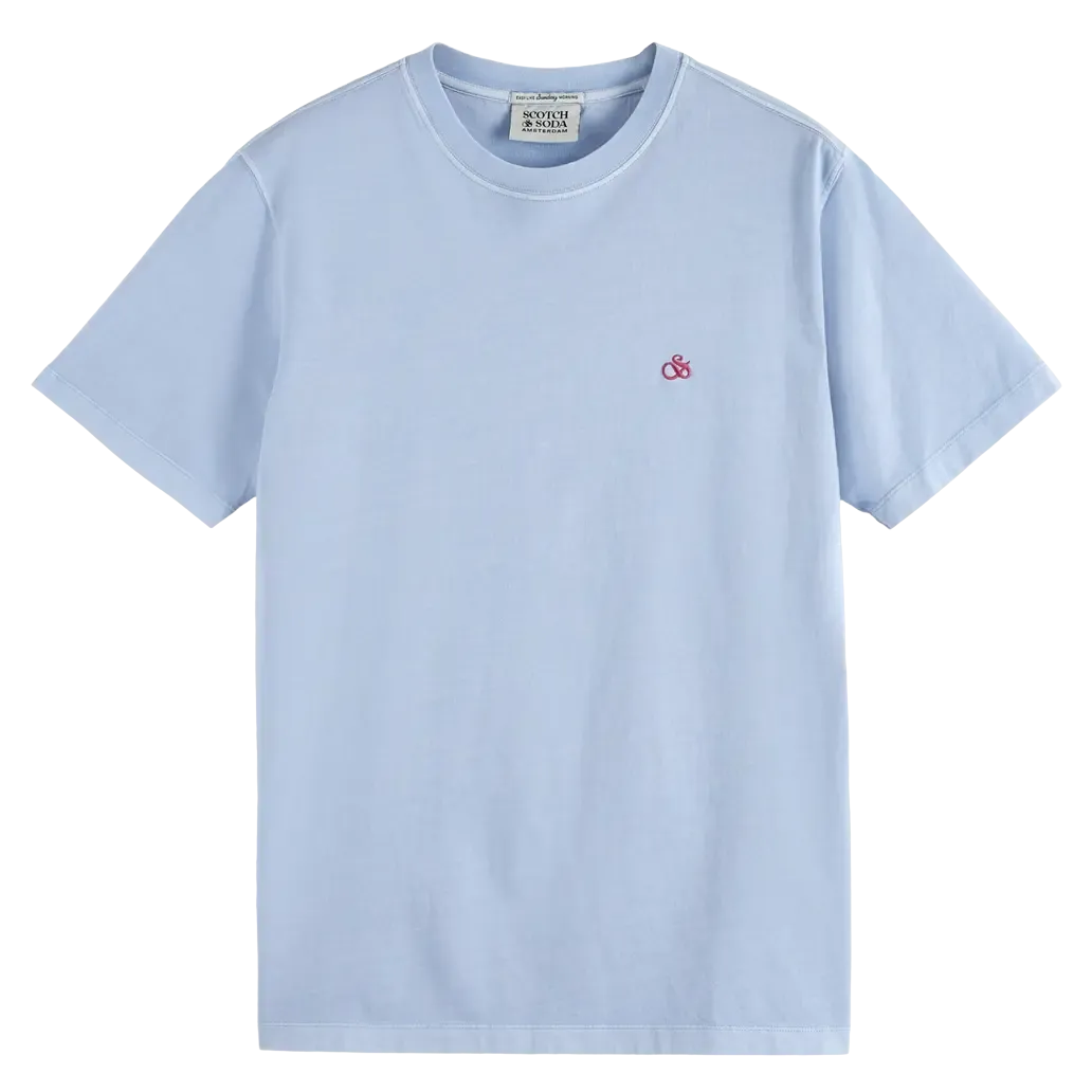 Scotch & Soda Garment Dye Logo Embroidery Tee