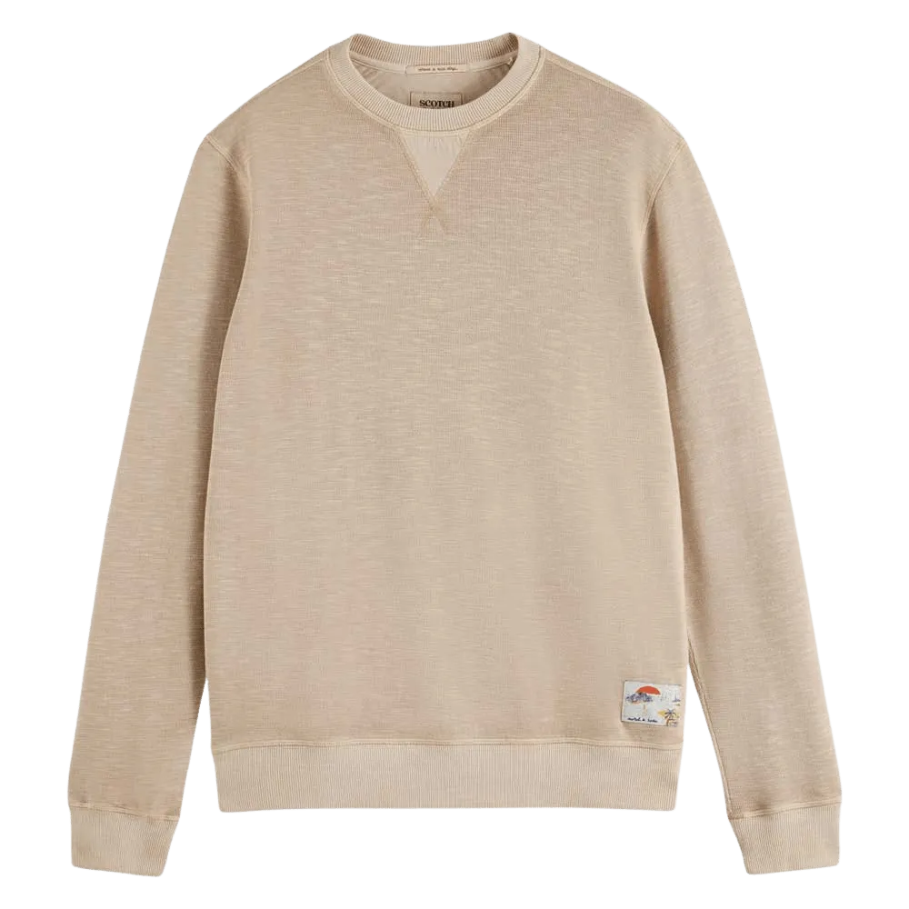 Scotch & Soda Garment Dyed Structured Sweatshirt