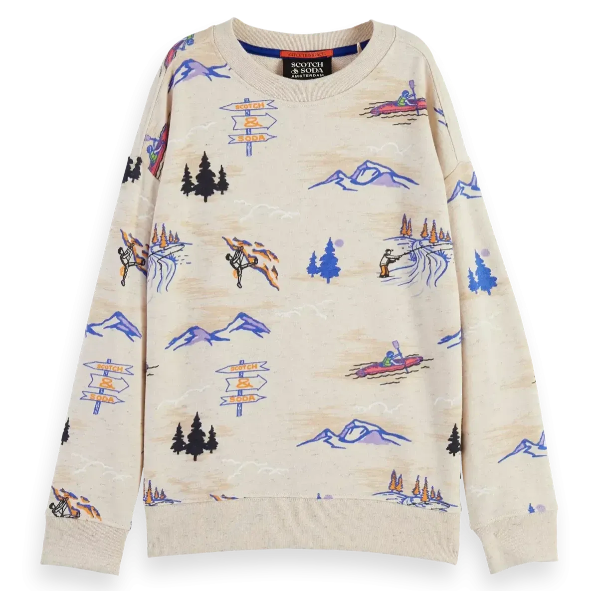 SCOTCH & SODA Kids Organic Cotton Crewneck Sweatshirt