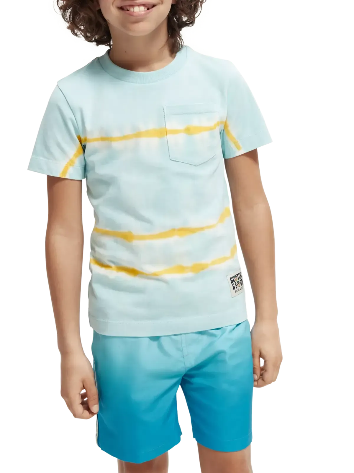 SCOTCH & SODA Kids Relaxed-fit Organic Short Sleeve Tie-dye T-shirt