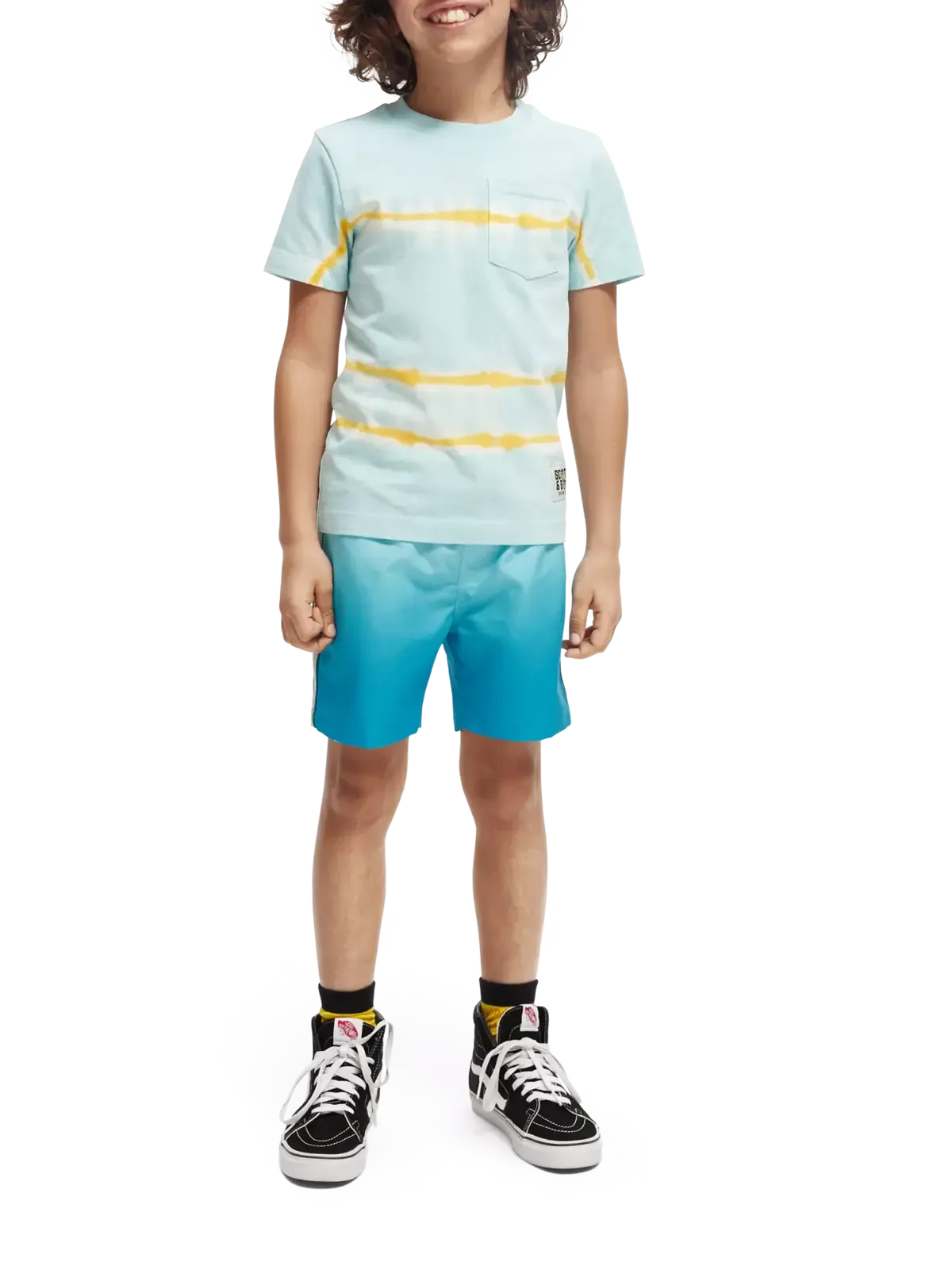 SCOTCH & SODA Kids Relaxed-fit Organic Short Sleeve Tie-dye T-shirt