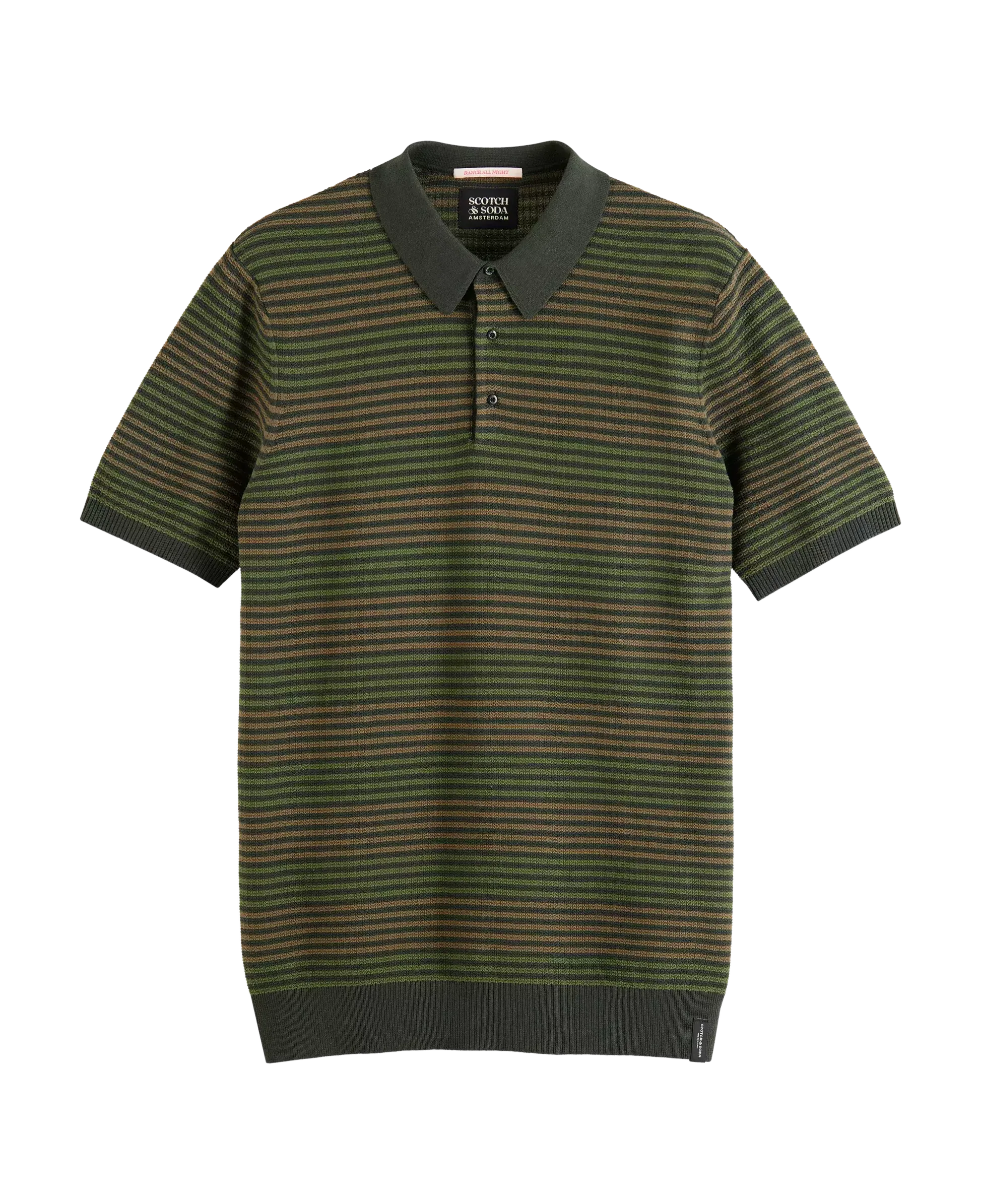 Scotch & Soda Knitted Polo Shirt In Organic Cotton