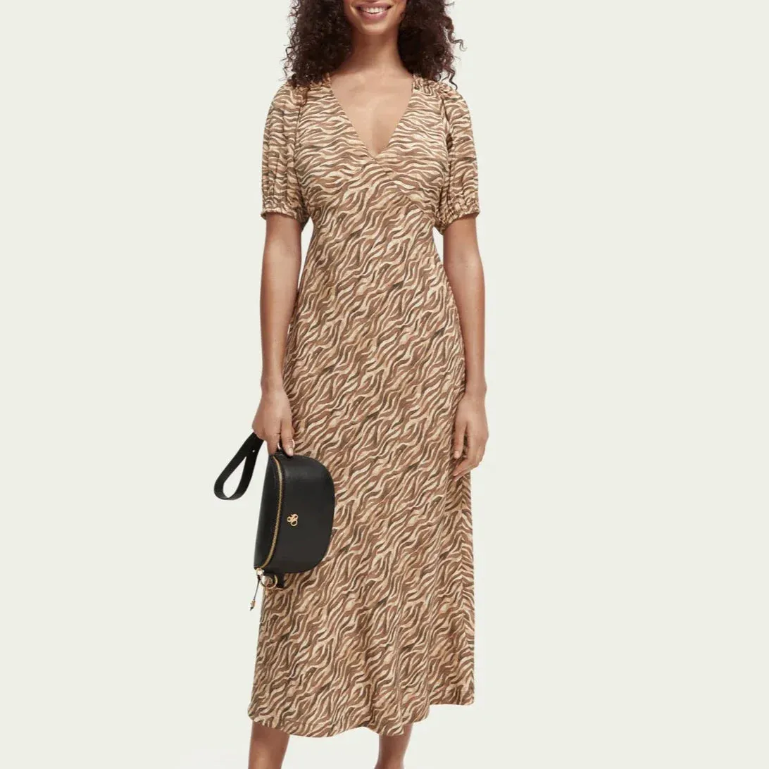 Scotch & Soda Maxi Dress with Open Back