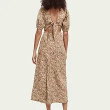 Scotch & Soda Maxi Dress with Open Back