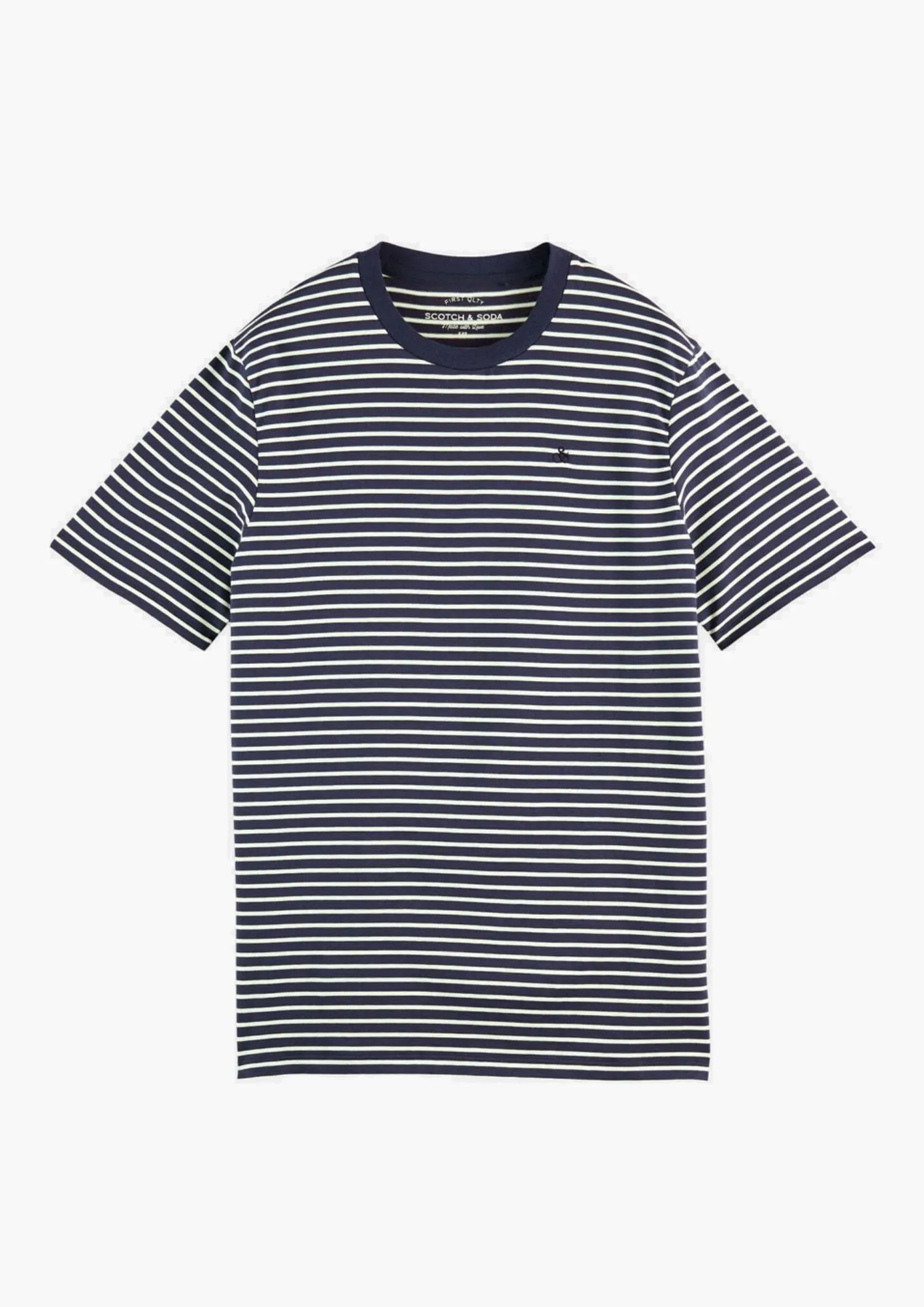 Scotch & Soda Navy + White Stripe Essentials T-Shirt