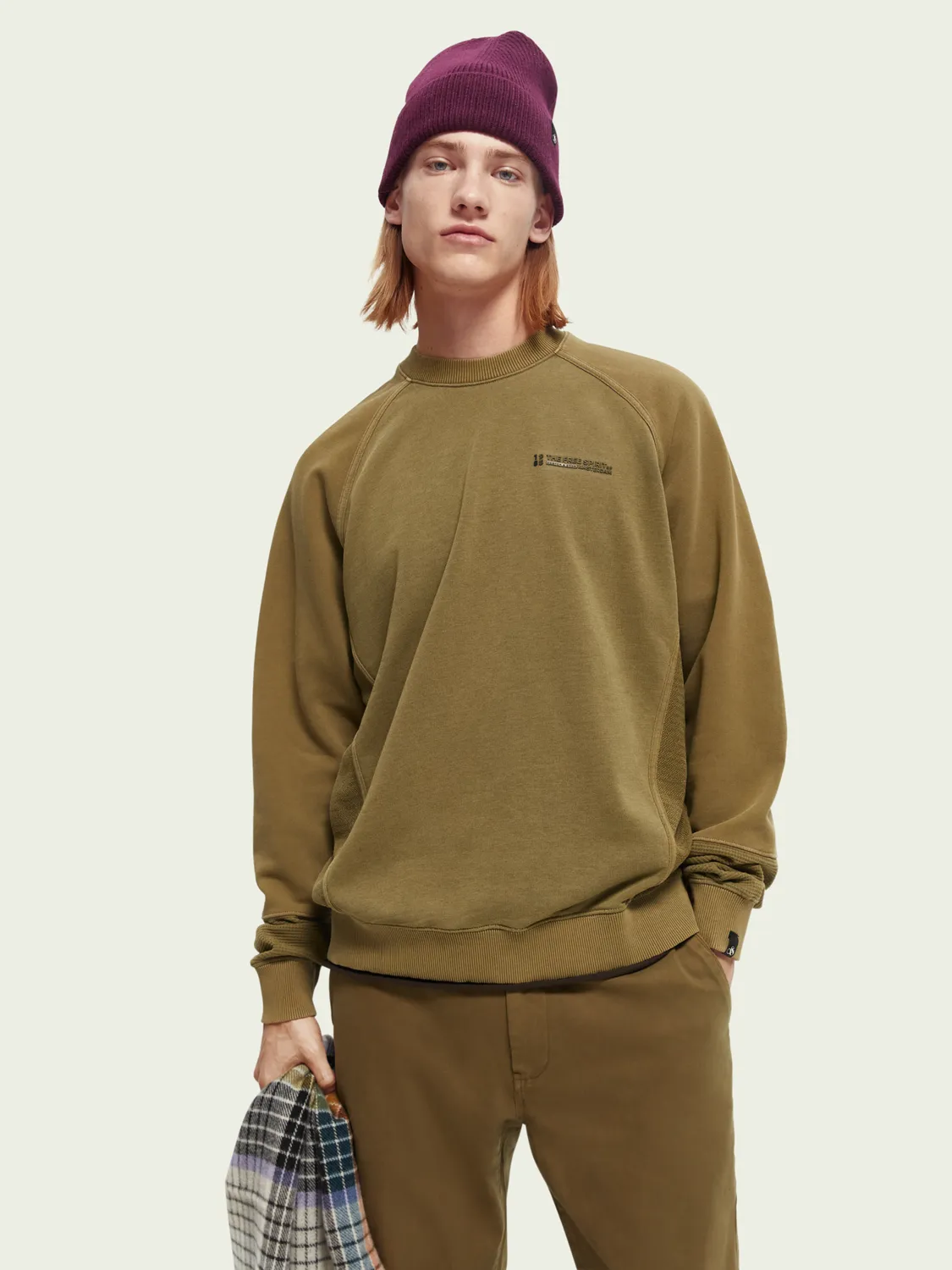 Scotch & Soda Panelled Crewneck Sweatshirt