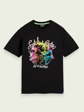 Scotch & Soda Planet Tee In Black (167345)