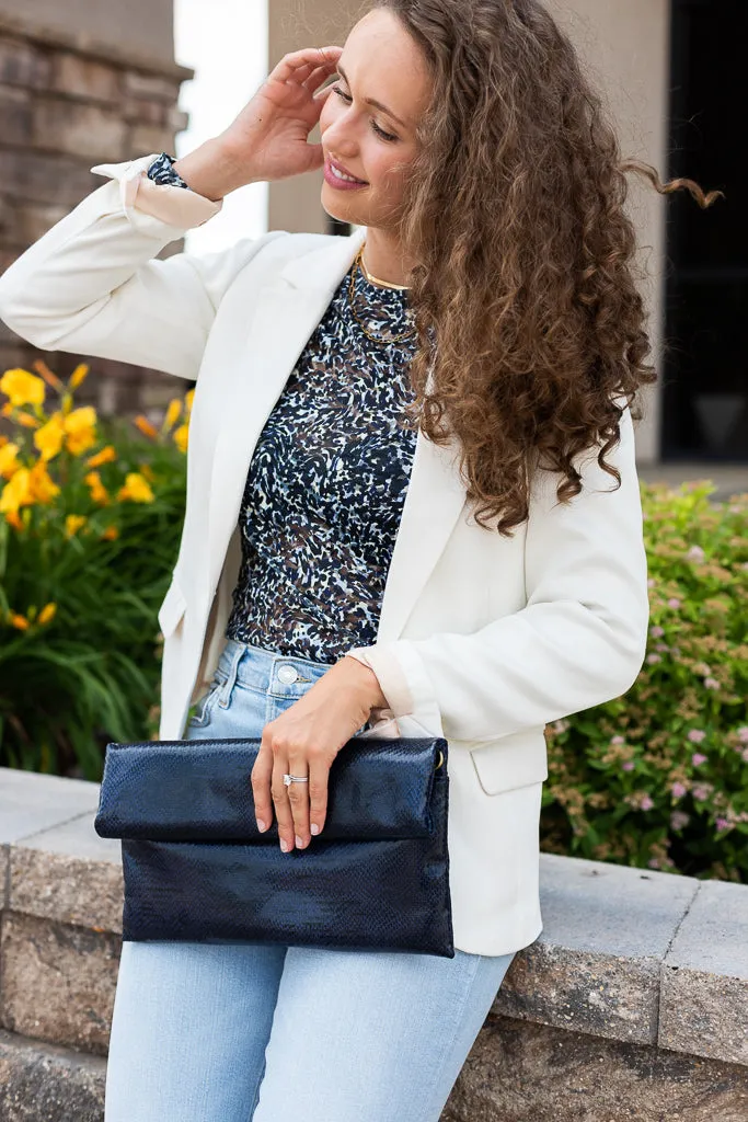 Scotch & Soda Printed Lace Top, Blue Combo