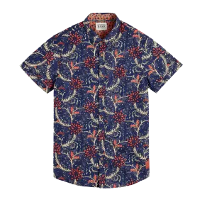 Scotch & Soda Printed Light Weight Short Sleeve Shirt