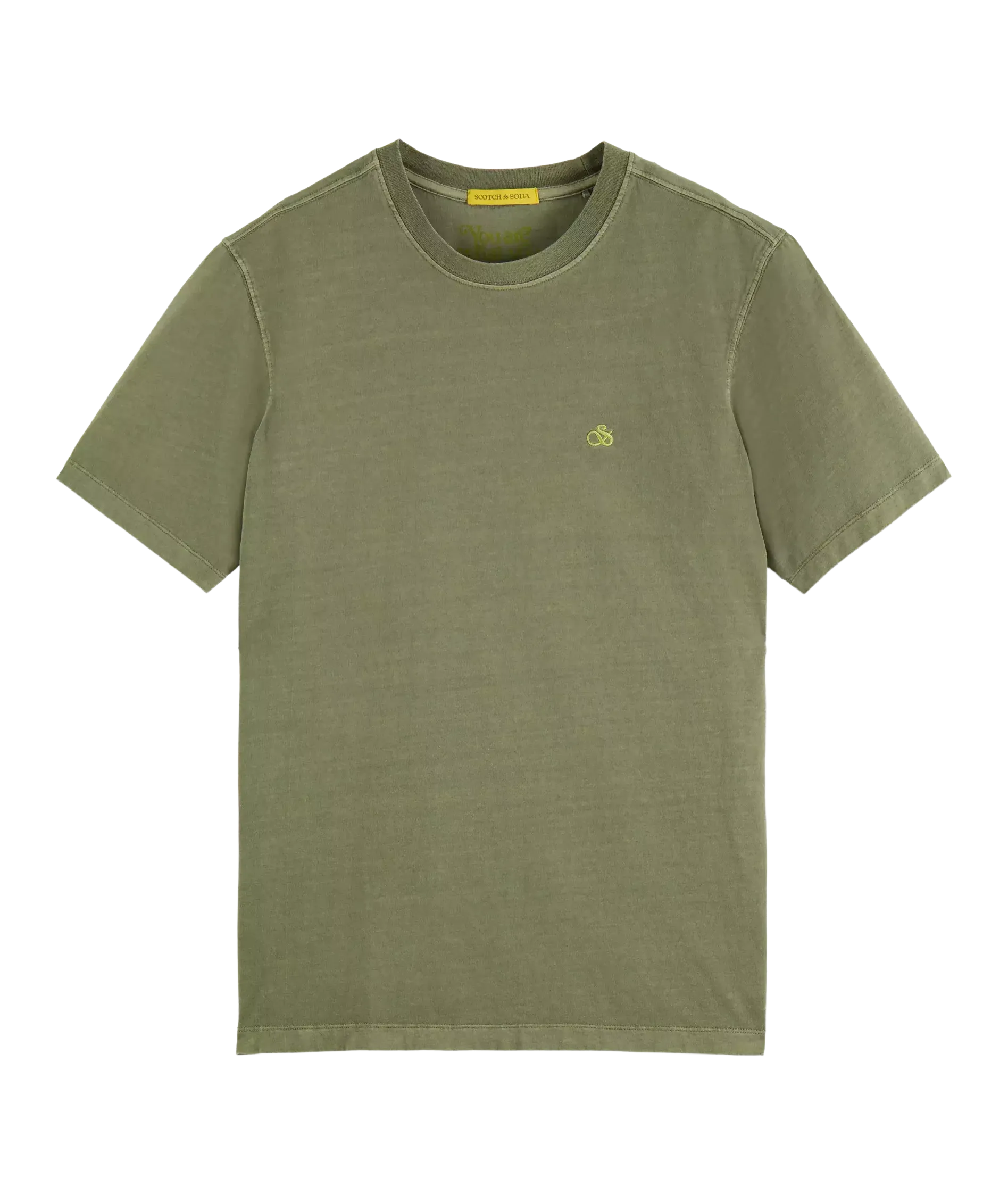 Scotch & Soda Regular Fit Garment-Dyed Logo T-Shirt