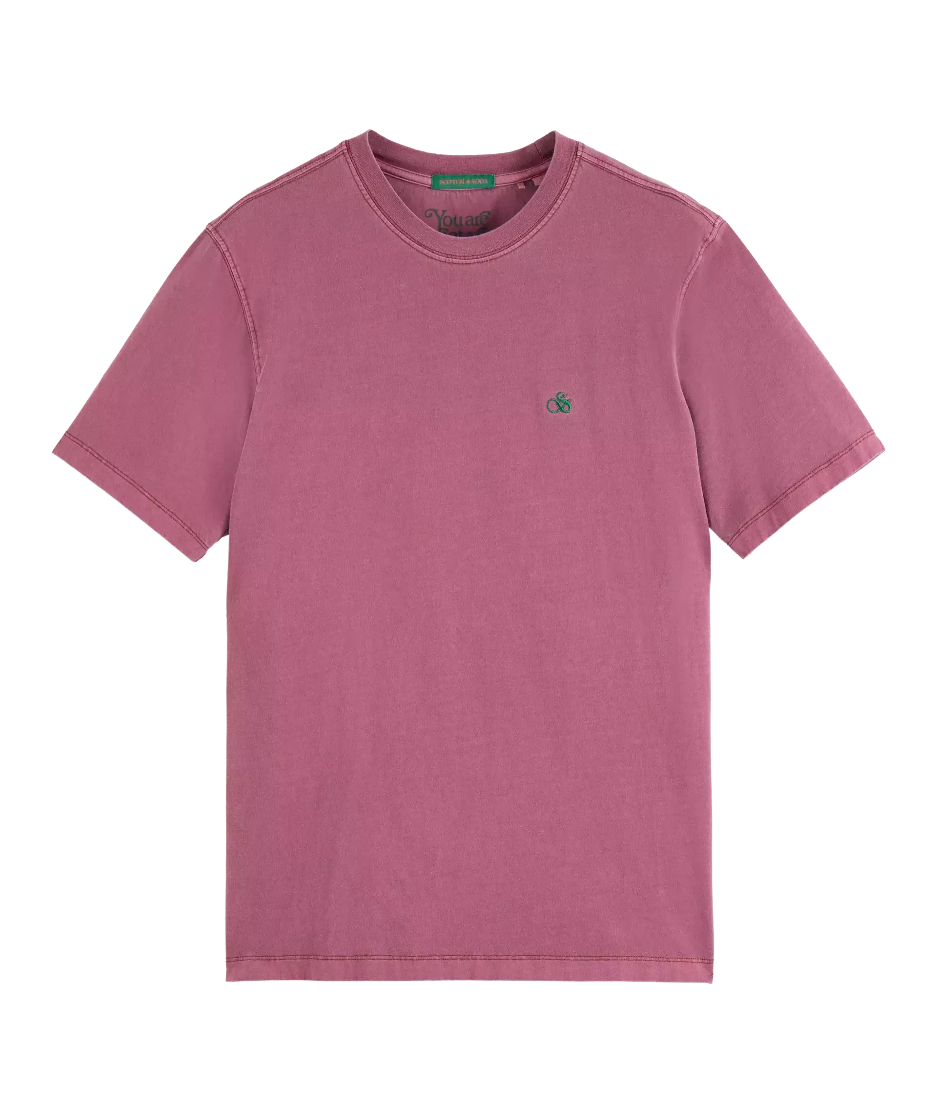 Scotch & Soda Regular Fit Garment-Dyed Logo T-Shirt