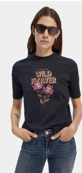 Scotch & Soda Regular Fit Tee Wild Flower