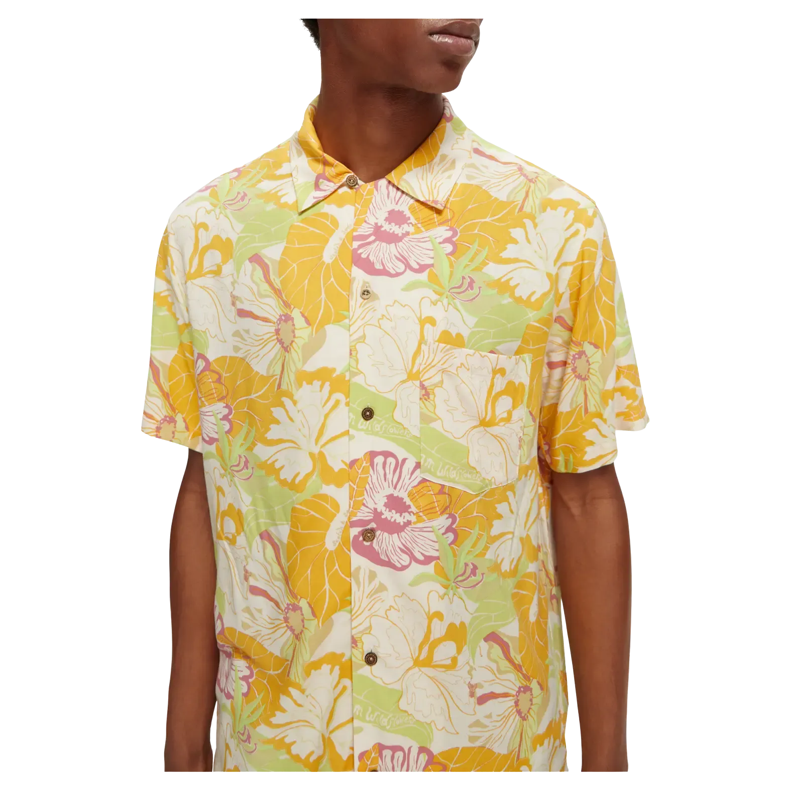 Scotch & Soda Short Sleeve Printed Camp Shirt