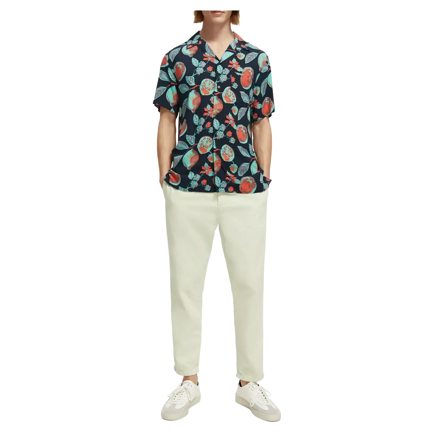 Scotch & Soda Short Sleeve Printed Camp Shirt