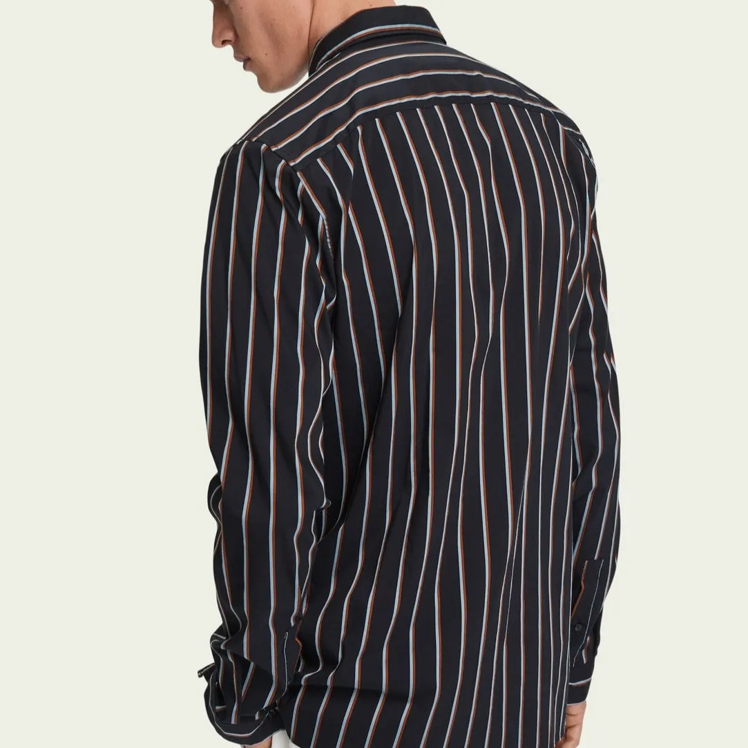 Scotch & Soda Stretch cotton-blend striped shirt