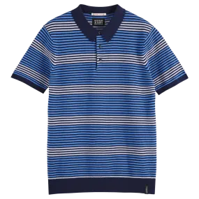 Scotch & Soda Structured Stripe Knitted Polo