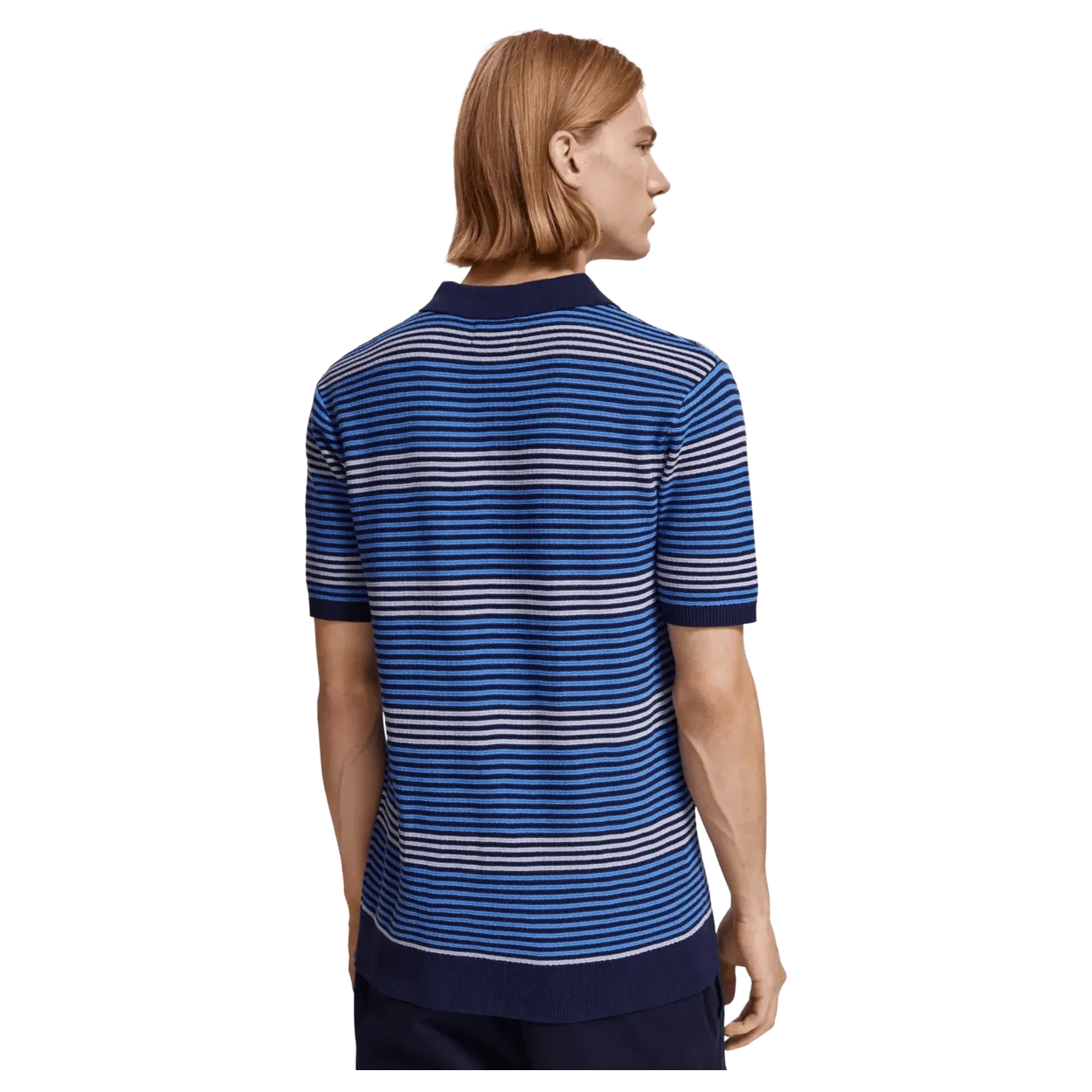 Scotch & Soda Structured Stripe Knitted Polo