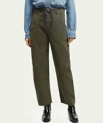 Scotch & Soda The Pip Utility Chino In Military