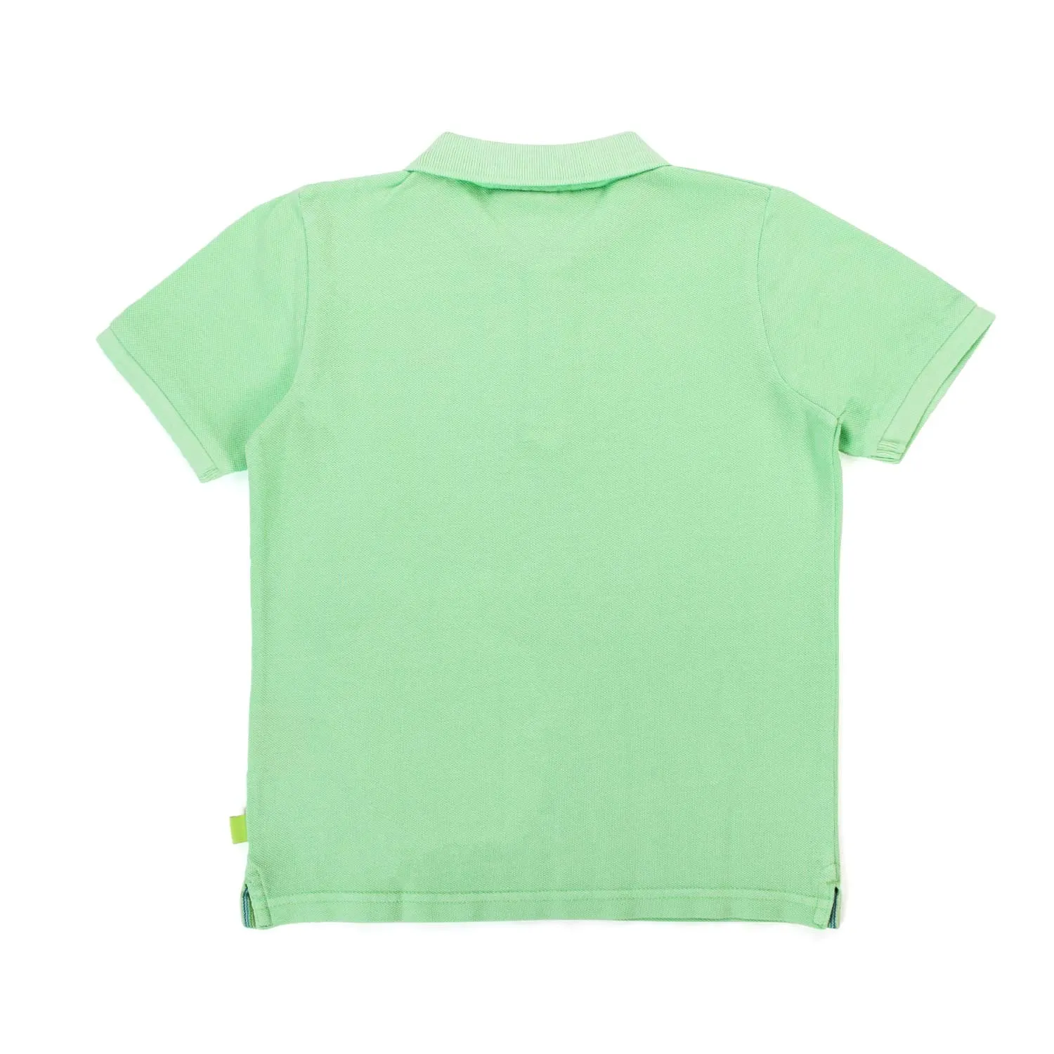 Scotch & Soda Unisex Apple Green Colored Polo Shirt For Children