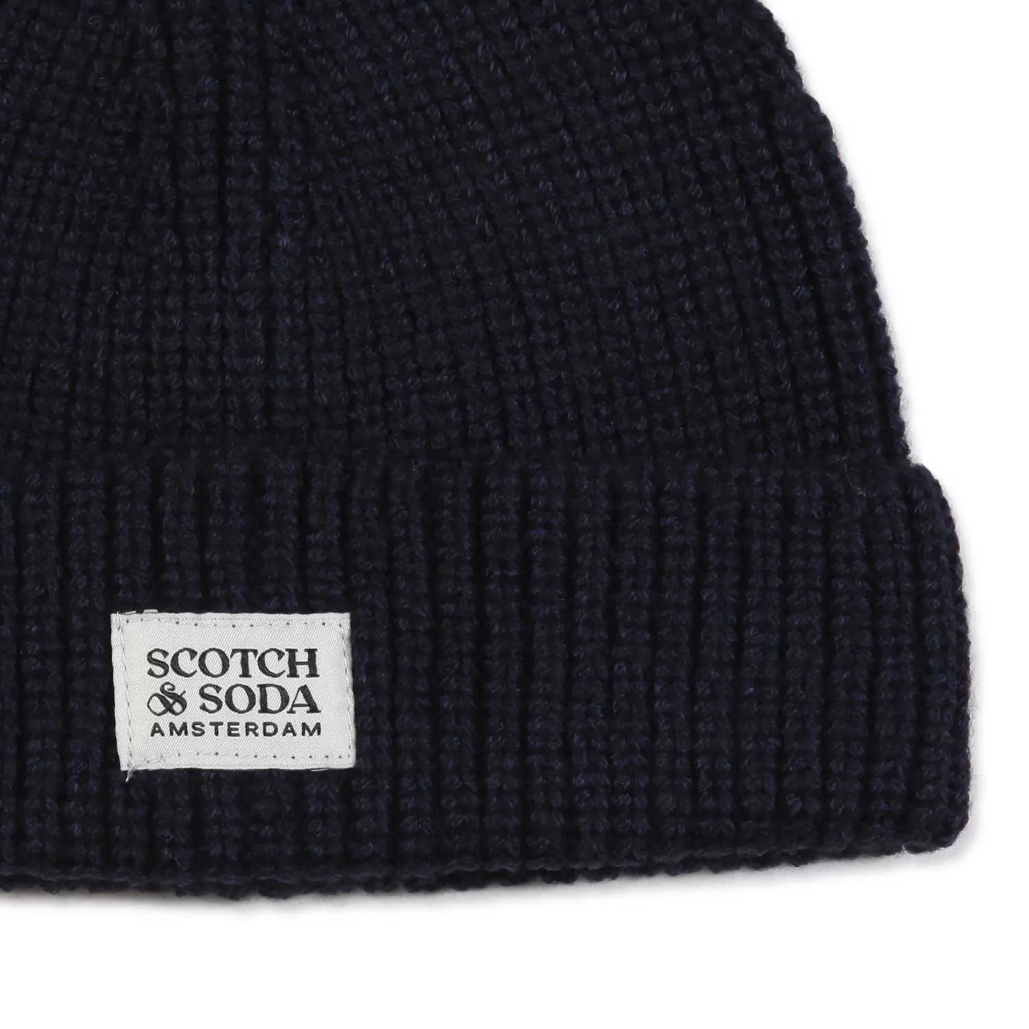 Scotch & Soda Unisex Navy Blue Hat With Logo Patch