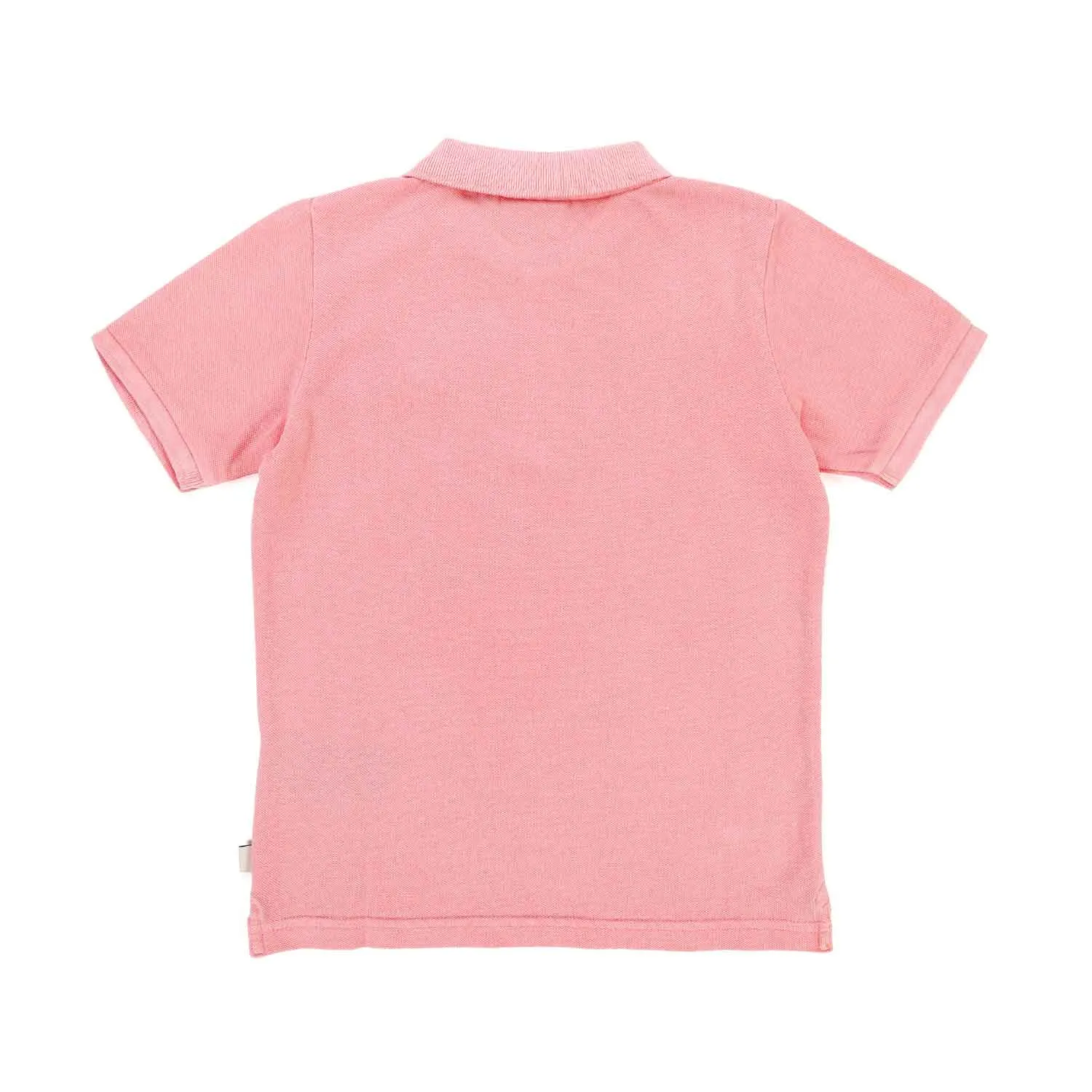 Scotch & Soda Unisex Salmon Pink Polo Shirt For Children