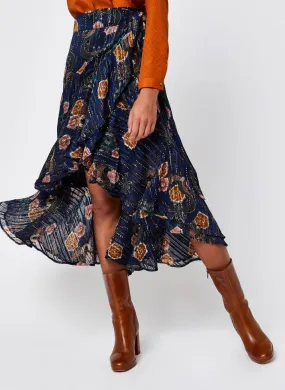 SCOTCH & SODA - Printed Wrap Midi Skirt