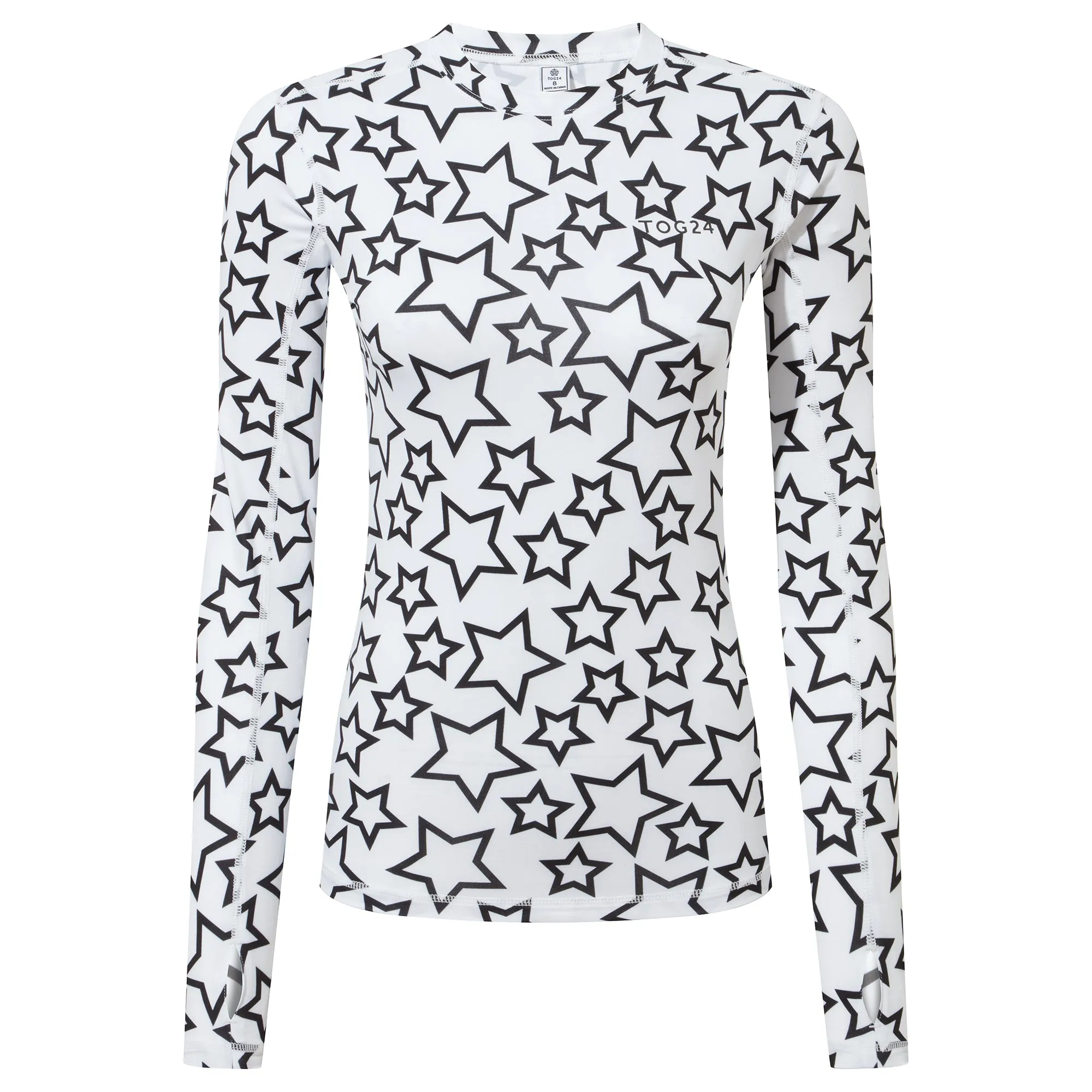 Snowdon Womens Thermal Crewneck - Star Print