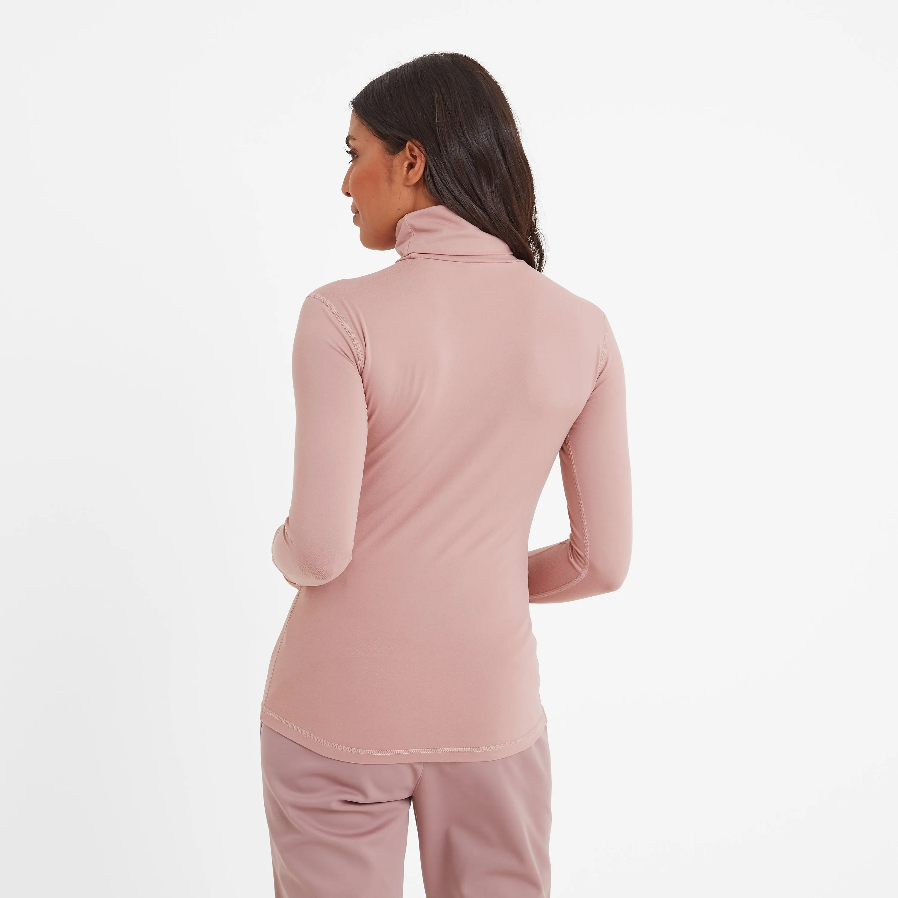 Snowdon Womens Thermal Rollneck - Faded Pink