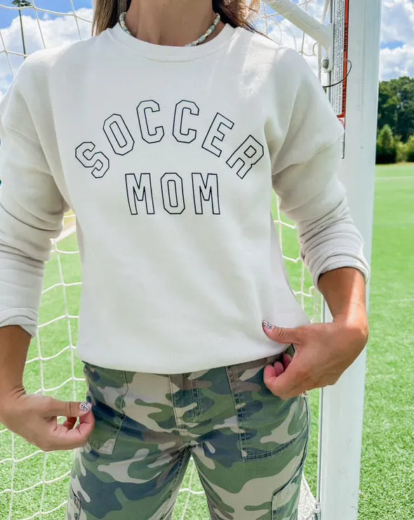 SOCCER MOM Crewneck Pullover Sweatshirt