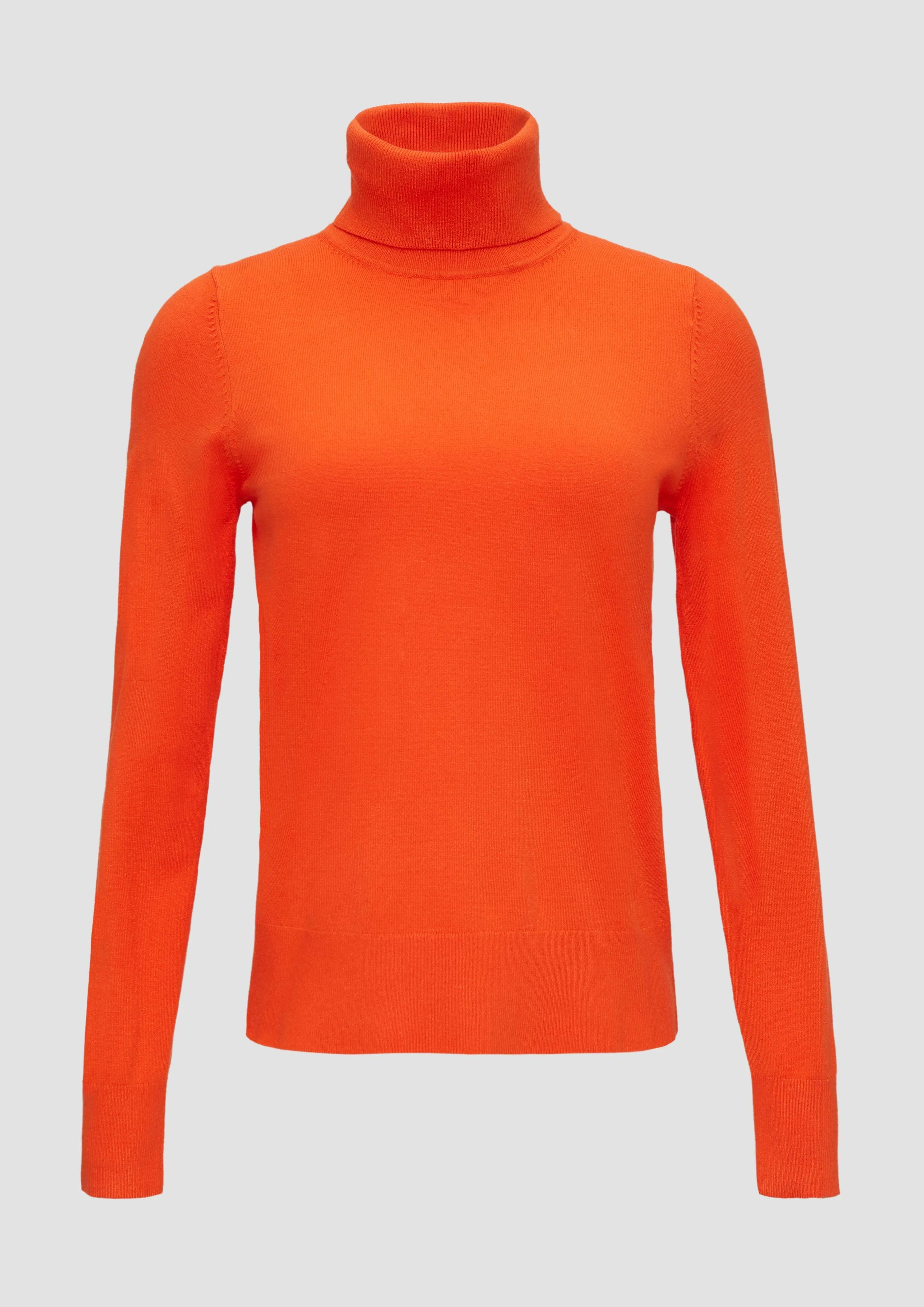 Soft polo neck jumper in a viscose blend