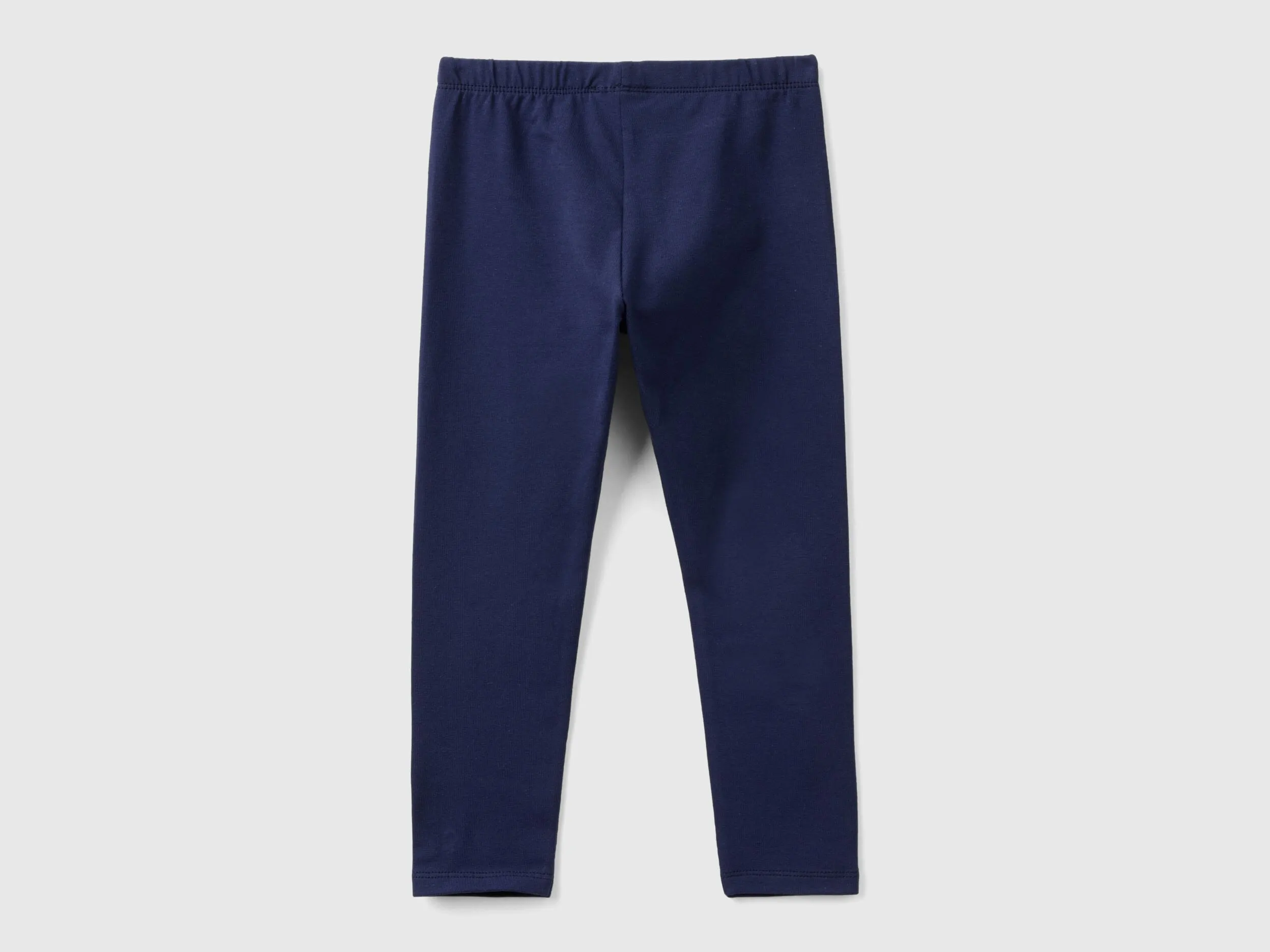 Stretch cotton leggings - Dark Blue | Benetton