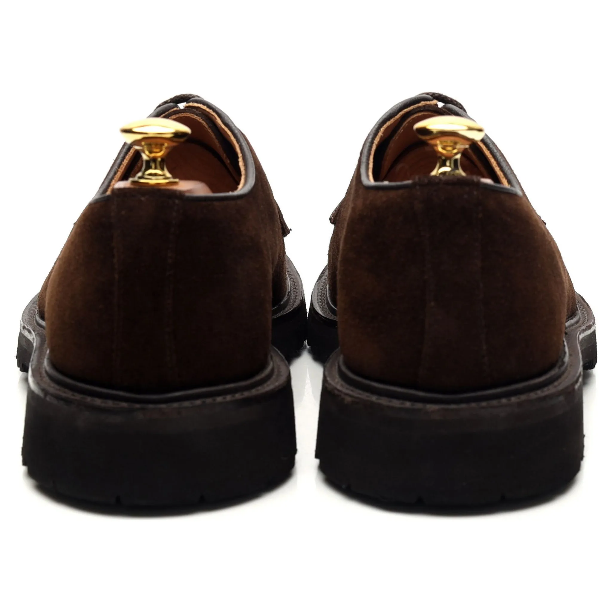 'Stuart' Dark Brown Suede Derby Split Toe UK 6.5