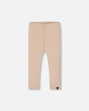 Super Soft Rib Leggings Medium Beige