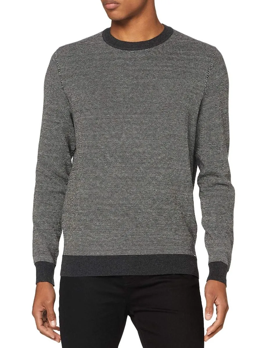 Superdry Crew Neck Cotton Jumper Dark Charcoal