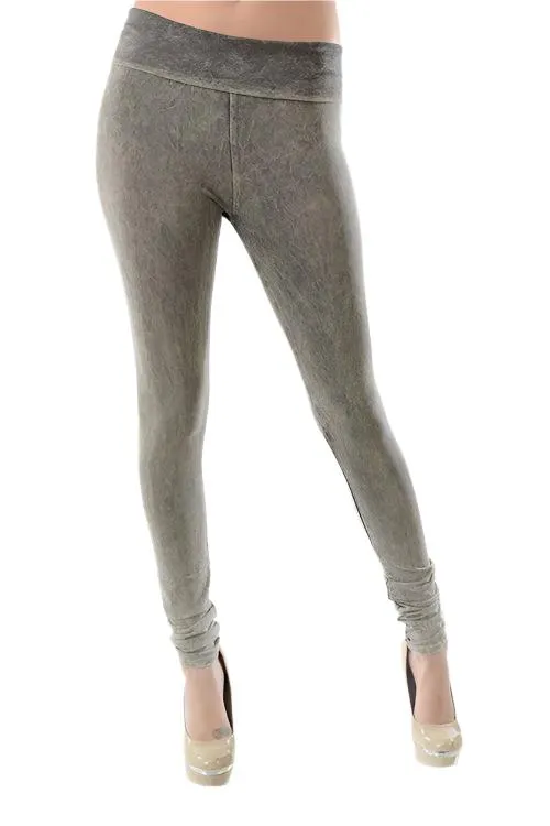 T-Party Fold Over Mineral Wash Legging CJ72219