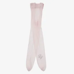 Teen Girls Pink Logo Tights