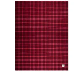 Tekla Fabrics Tartan Fine Merino BlanketWine Red