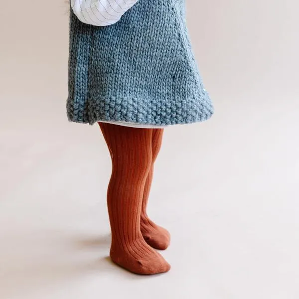 The Blueberry Hill Cotton Tights, Cinnamon