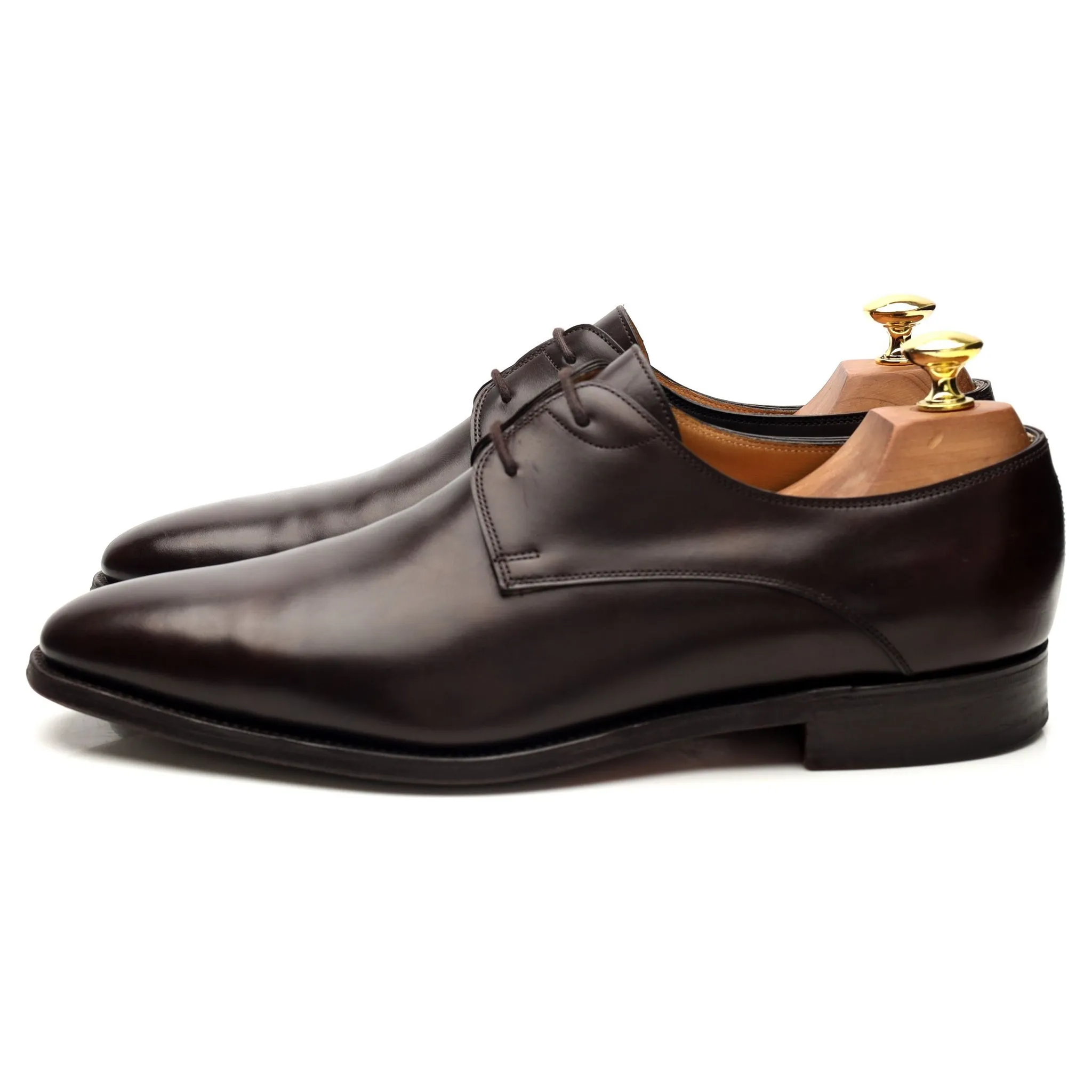 'Tiverton' Dark Brown Leather Derby UK 8 E