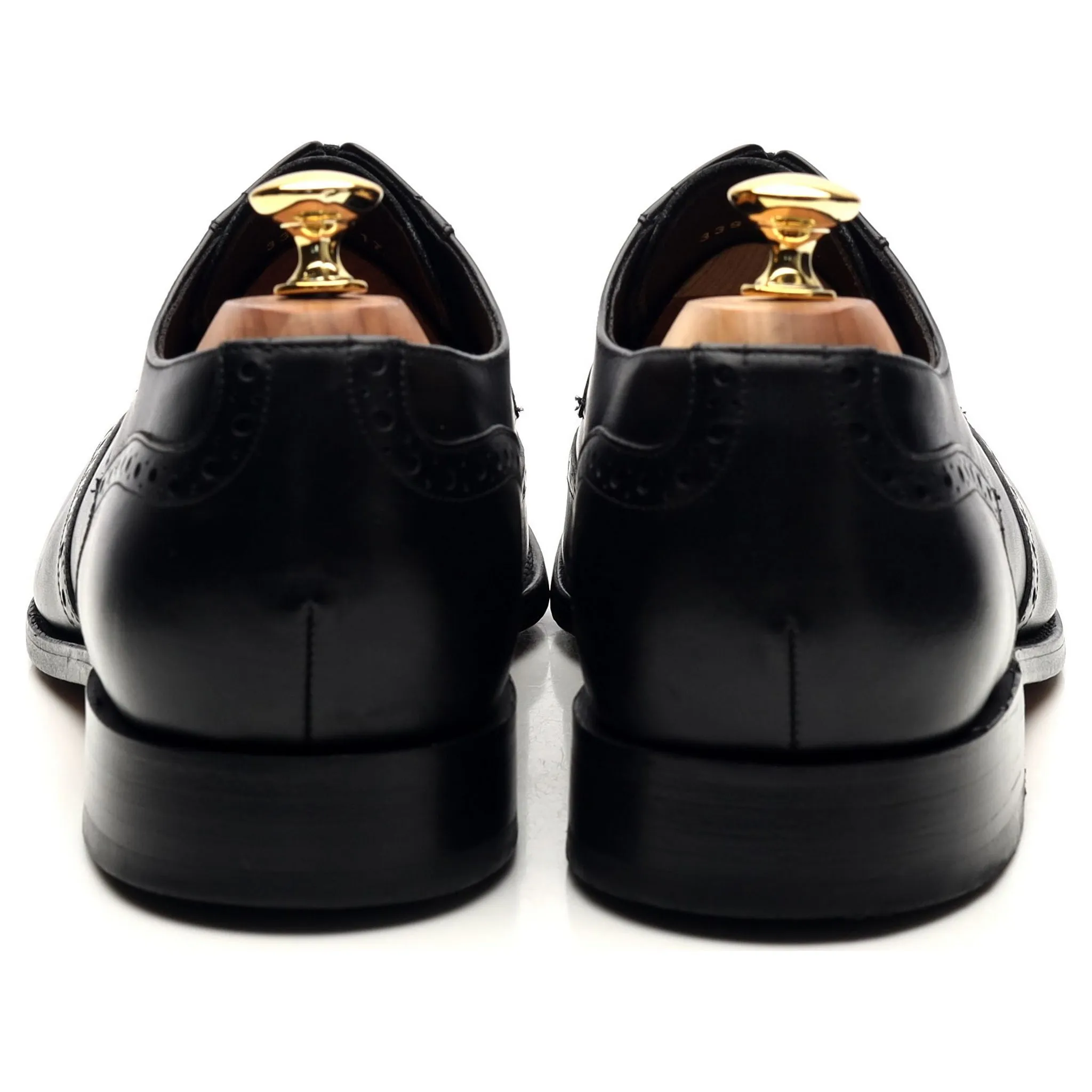 'Toddington' Black Leather Derby Brogues UK 10.5 G